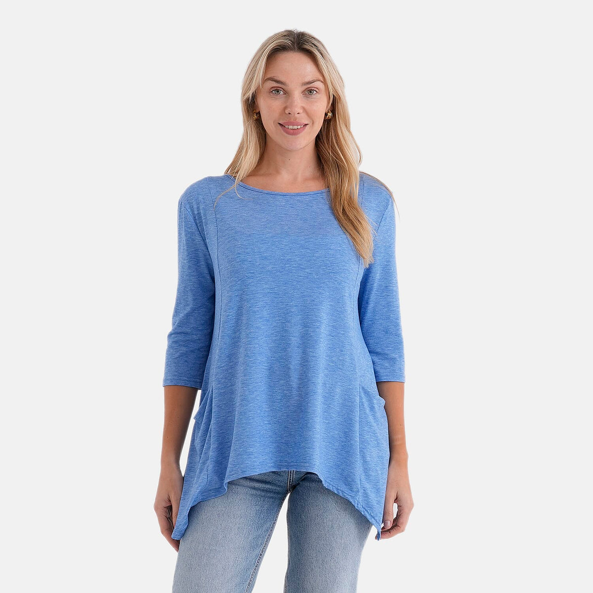 La Marey Soft Touch Asymmetric Top (Size 20 to 22) - Blue V32613761 0