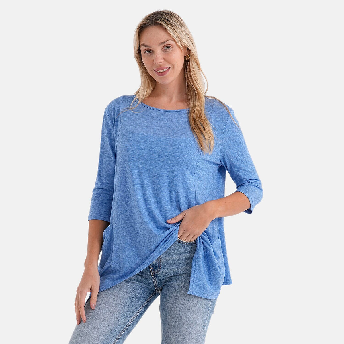 La Marey Soft Touch Asymmetric Top (Size 20 to 22) - Blue V32613761 4