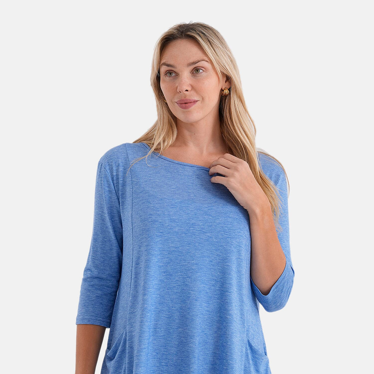 La Marey Soft Touch Asymmetric Top (Size 20 to 22) - Blue V32613761 6