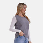 La Marey Casual Round Neck Knitted Vest (Size L) - Grey