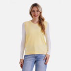 La Marey Casual Round Neck Knitted Vest (Size XL) - Yellow