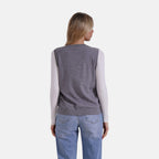 La Marey Casual Round Neck Knitted Vest (Size XXL) - Gray