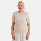 La Marey Summer Knit Short Sleeve Top (Size L, Fit 16 To 18) - Yellow