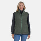 La Marey Turtleneck Gilet with Pockets (Size 8 to 10) - Green