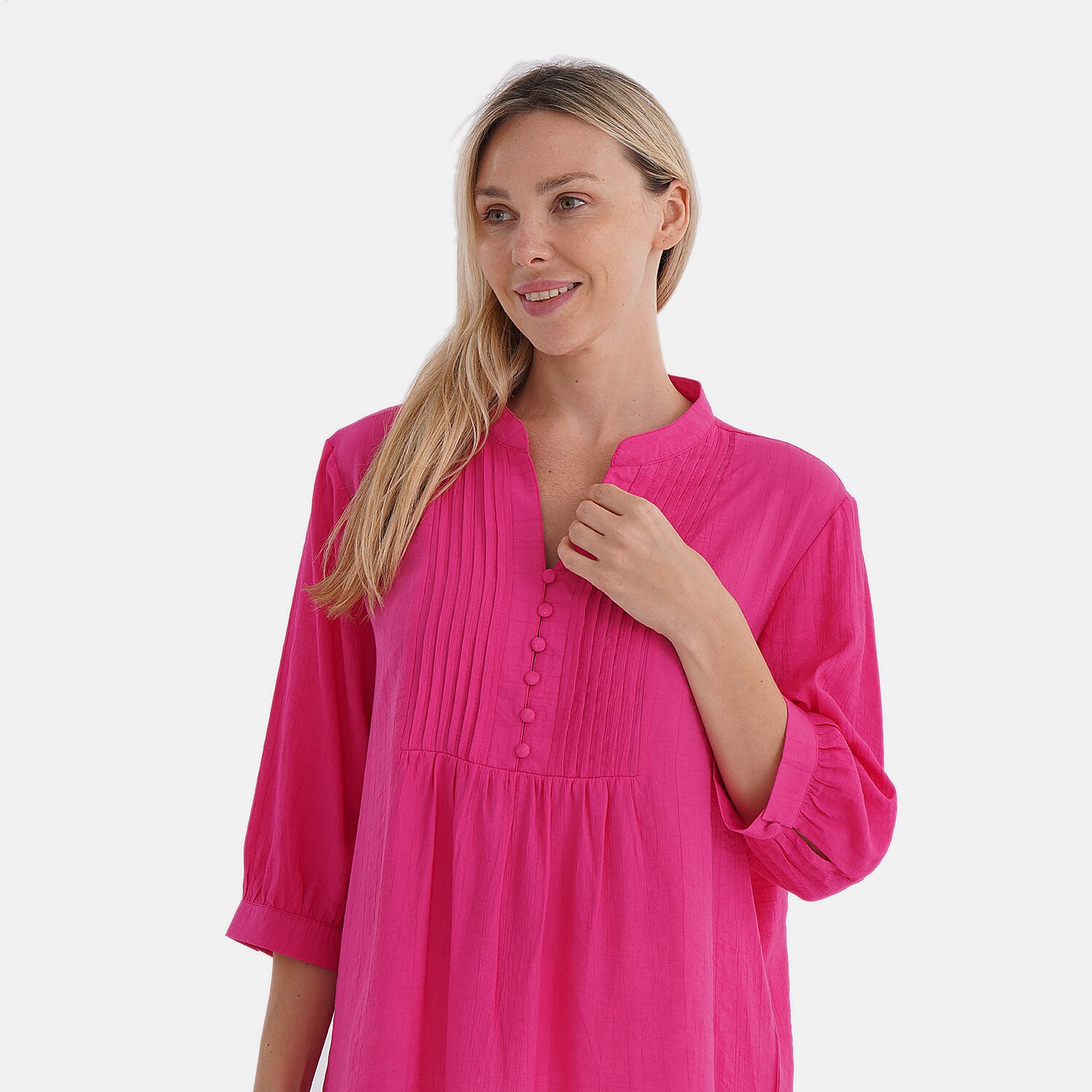 La Marey Pintuck Button Blouse (Size 16 to 18) - Pink 8106598 6