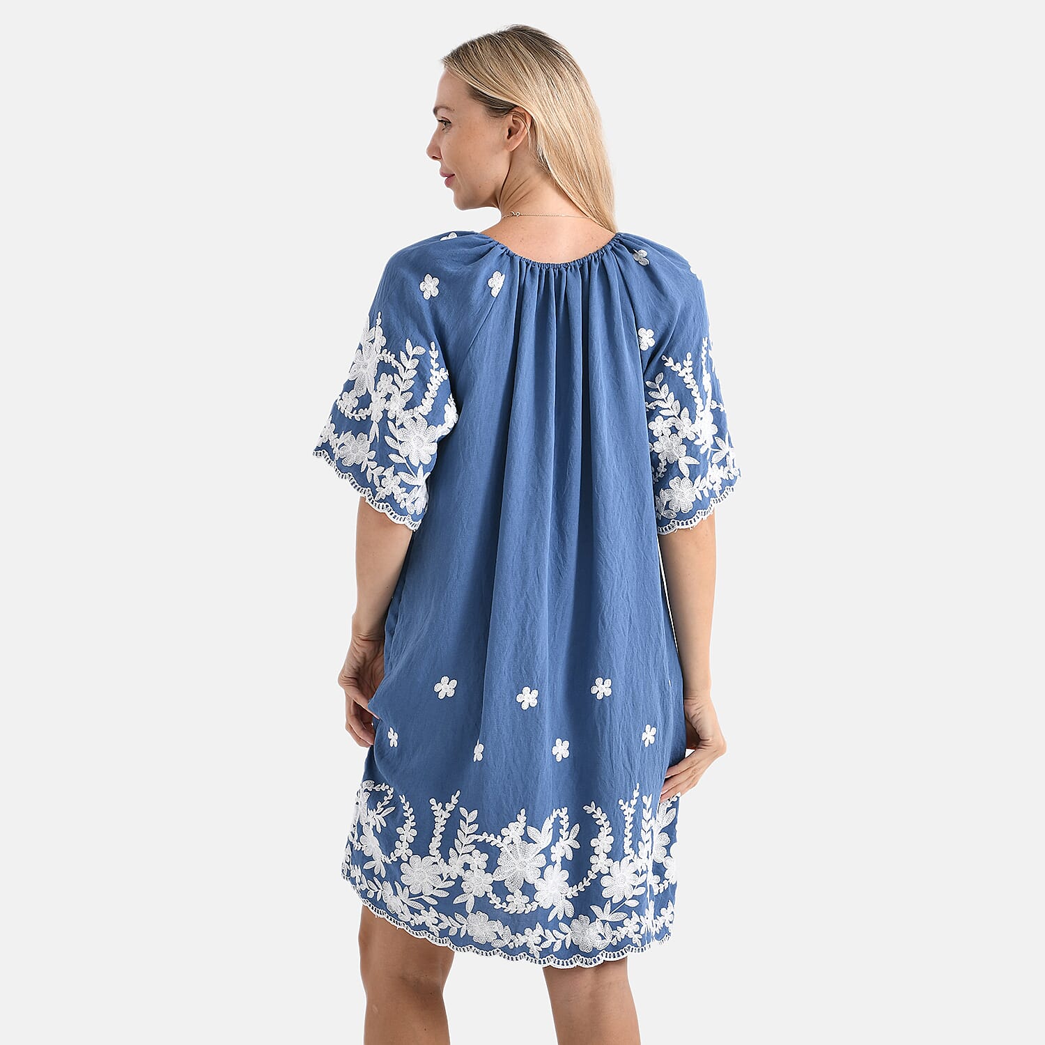 LA MAREY Cotton Blend Embroidered Dress 8110337 2