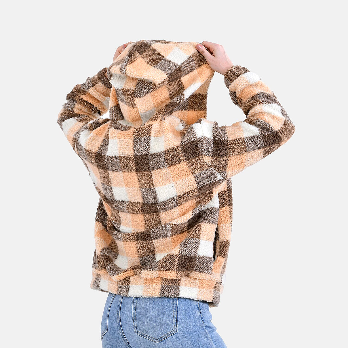 La Marey Super Soft Checker Borg Fleece Jacket 7857486 2