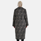 La Marey Ladies Leopard Longline Coat (Size 12 to 14) - Brown