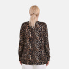 La Marey Polyester Leopard Top Size 8-20 - Brown