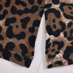 La Marey Polyester Leopard Top Size 8-20 - Brown