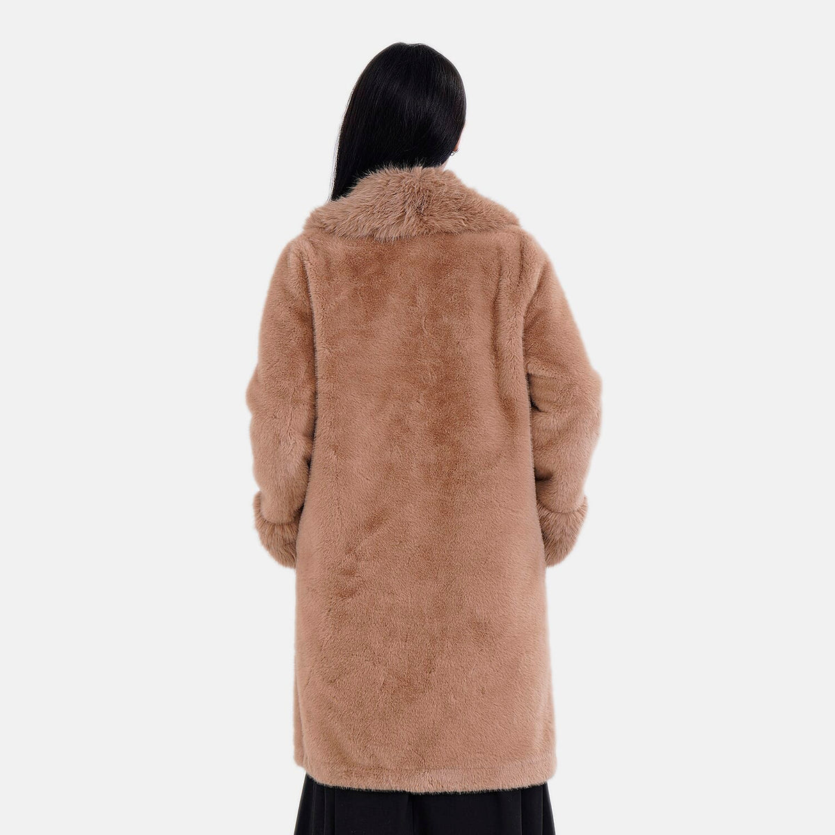 La Marey Faux Fur Coat (Size 16  to 22) - Brown 7849120 2