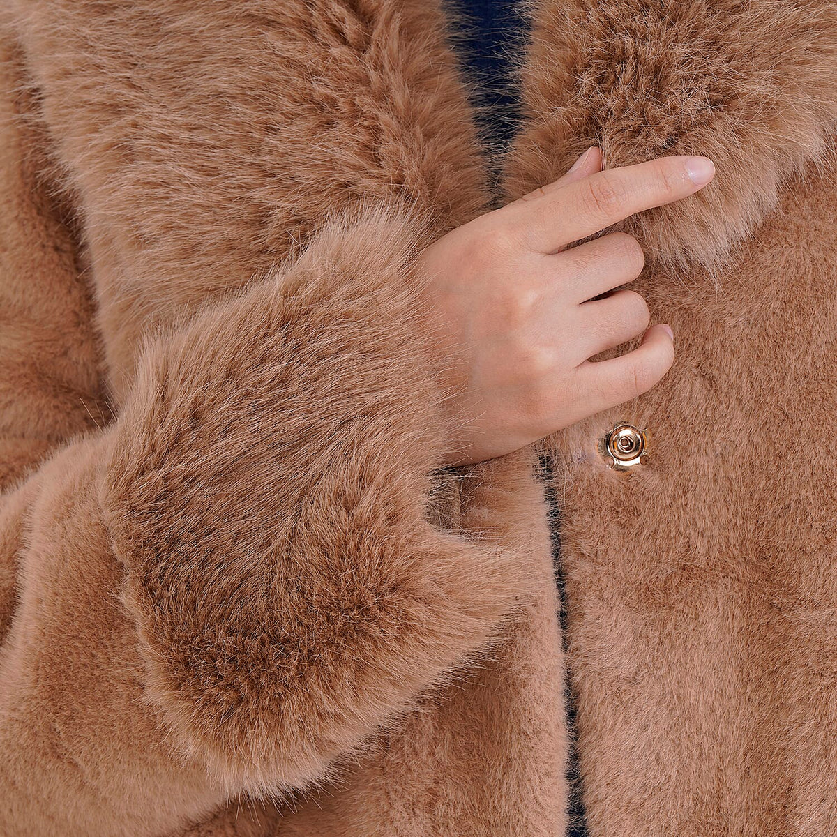La Marey Faux Fur Coat (Size 16  to 22) - Brown 7849120 5