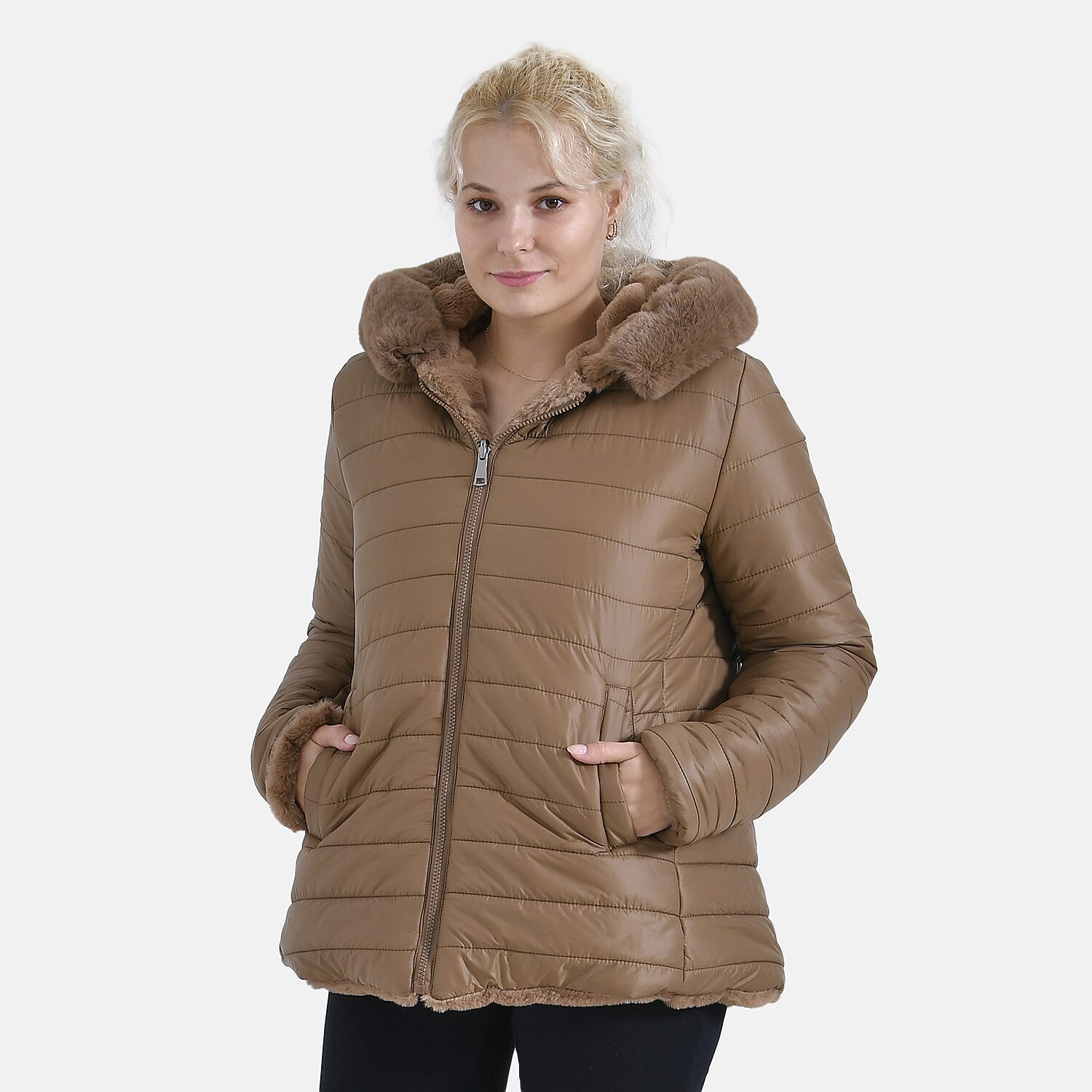 LA Marey Women's Reversible Coat 7854643 0