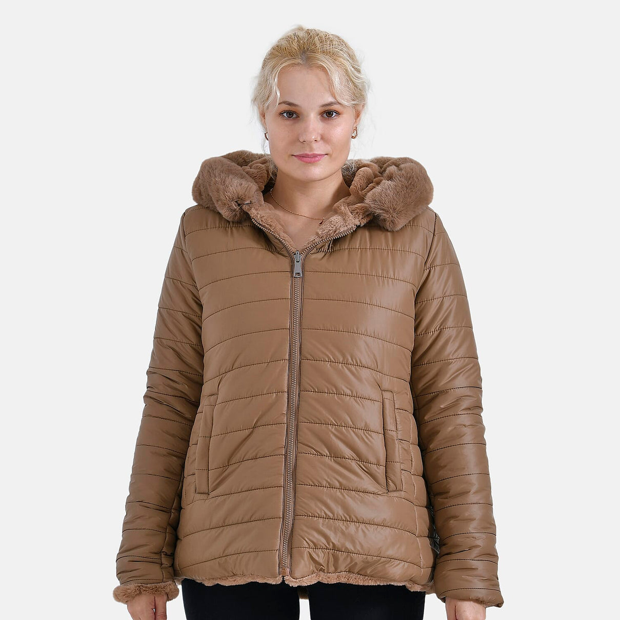 LA Marey Women's Reversible Coat 7854643 5