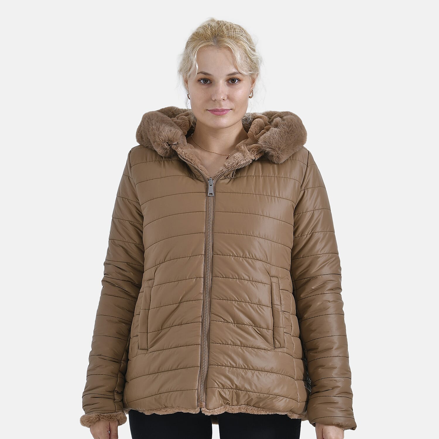 LA Marey Women's Reversible Coat 7854643 5