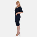 La Marey Jersey One-Piece Dress (Size L) - Navy Blue