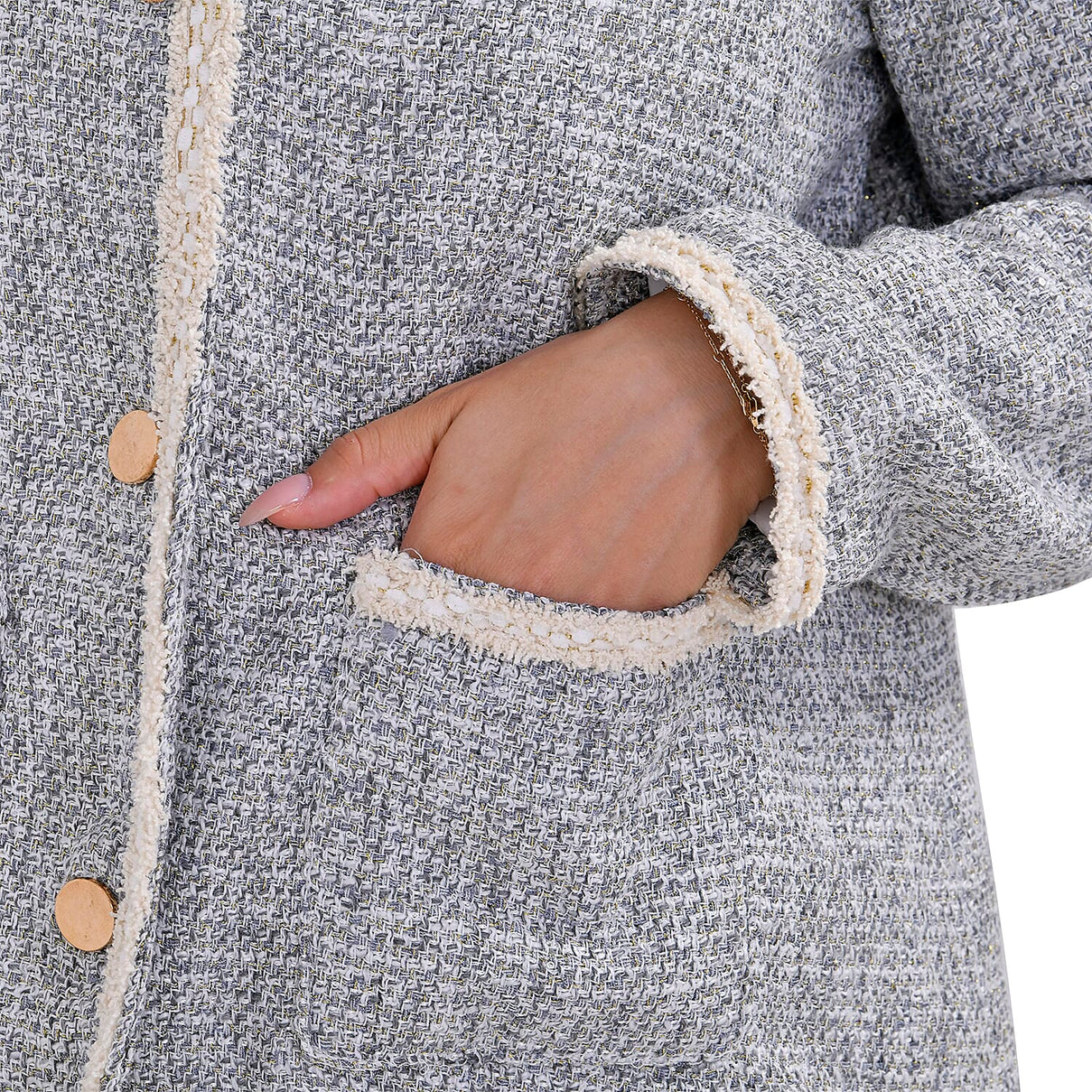 La Marey Patterned Jacket (Size L 16 TO 18) - Grey &amp; Black 7770002 4