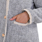 La Marey Patterned Jacket (Size L 16 TO 18) - Grey & Black
