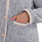 La Marey Patterned Jacket (Size XL 20 TO 22) - Grey & Black