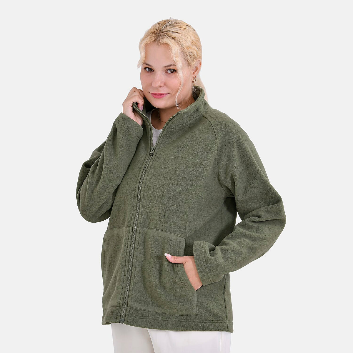 La Marey Polar Fleece Jacket (Size M) - Olive Green V32552382 3