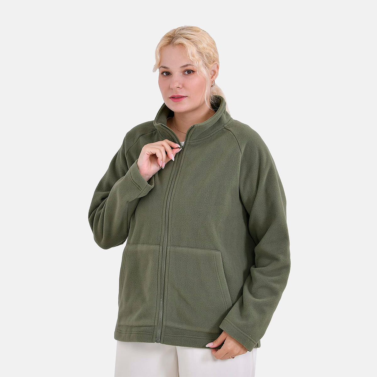 La Marey Polar Fleece Jacket (Size M) - Olive Green V32552382 4