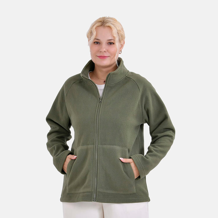 La Marey Teddy Borg Fleece Zip-up Jacket (Size L) - Olive Green 7843400 1