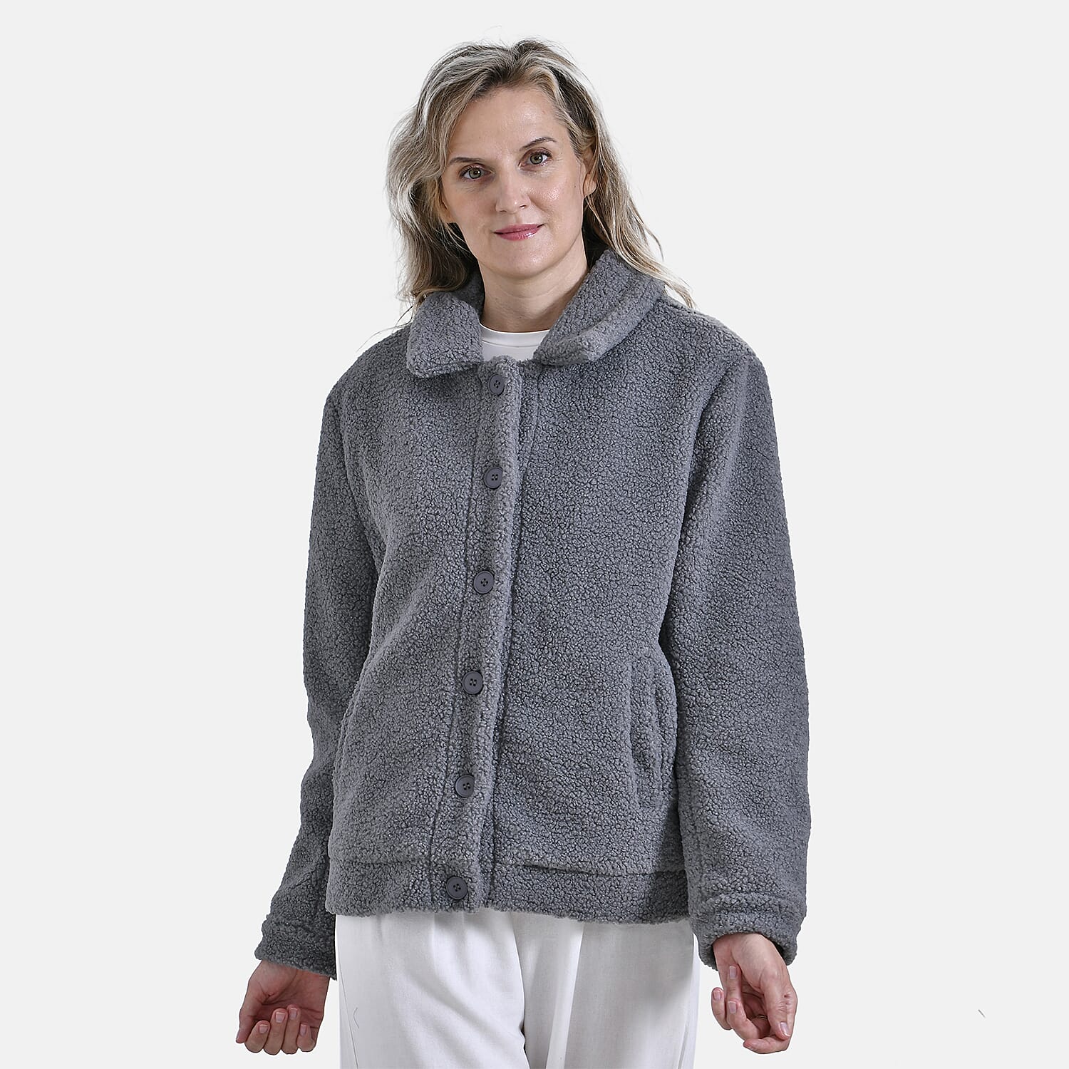 La Marey Ladies Fleece Button Up Jacket 7864728 0