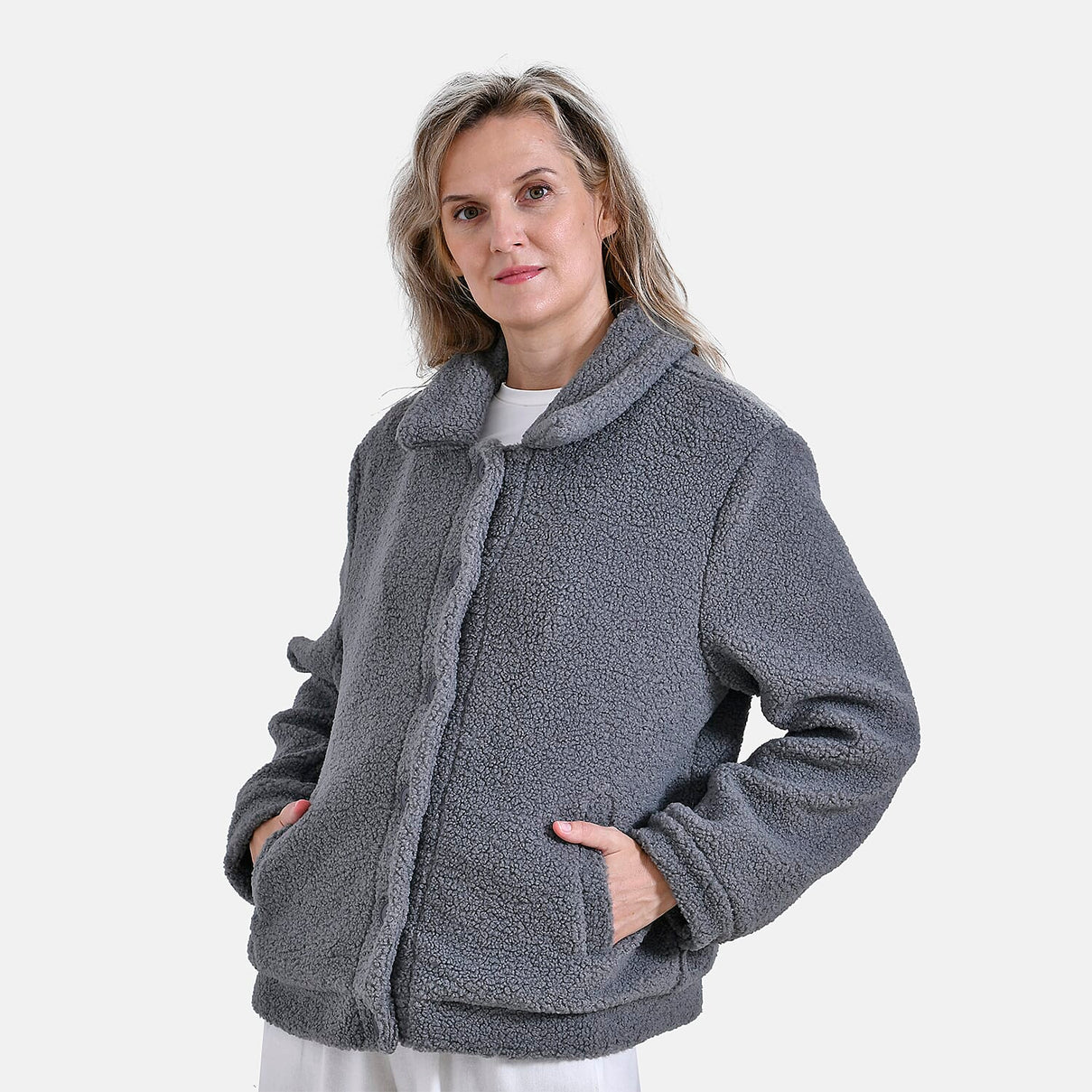 La Marey Ladies Fleece Button Up Jacket 7864728 3