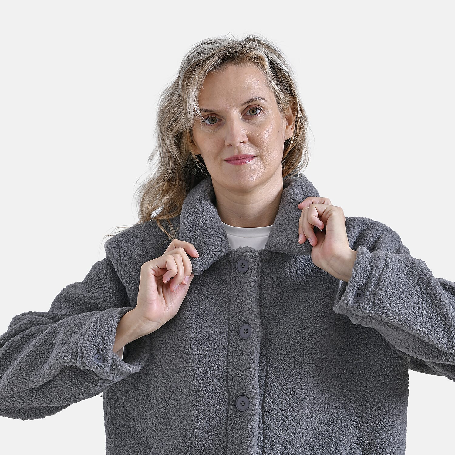 La Marey Ladies Fleece Button Up Jacket 7864728 4