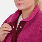 La Marey Corduroy Contrast Jacket with Pockets (Size M) - Purple & Red
