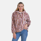 La Marey Plush Hoodie with Buttons (Size 16 to 18) - Pink