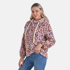 La Marey Plush Hoodie with Buttons (Size 16 to 18) - Pink
