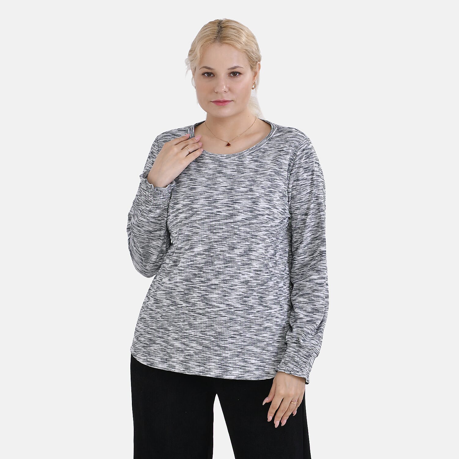 La Marey Round Neck Long Sleeve Top 7810559 0