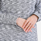 La Marey Round Neck Long Sleeve Top (Size L) - Grey