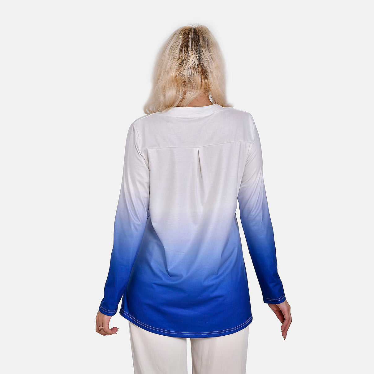 La Marey Ombre V-Neck Top (Size L 16 to 18) - Royal Blue 7747726 2