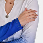 La Marey Ombre V-Neck Top (Size L 16 to 18) - Royal Blue