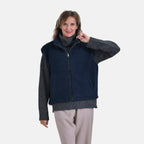 La Marey Plush Vest With Zipper (Size 8 to 14) - Navy