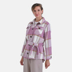 La Marey Checked Belted Shirt (Size 16 to 18) - Pink
