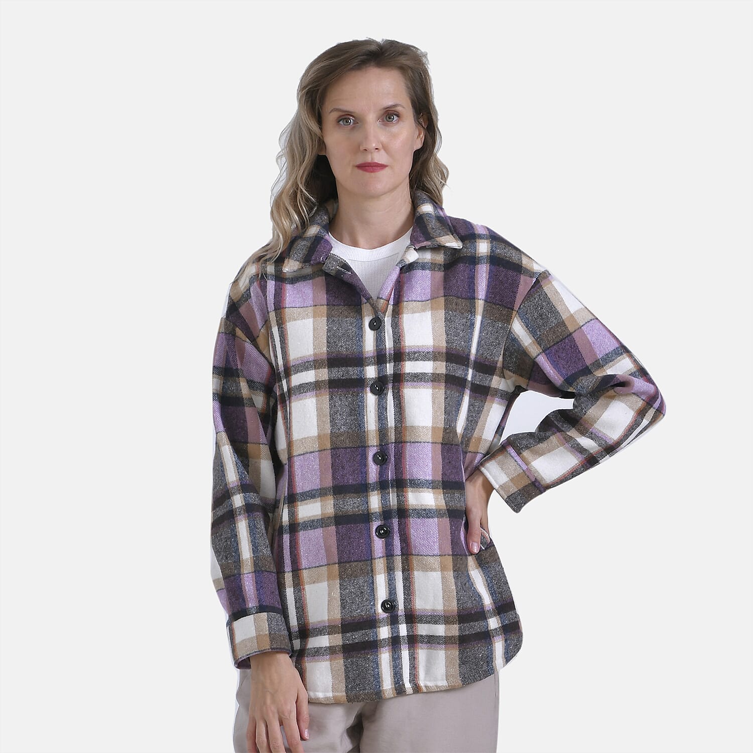 La Marey Check Fleece Shacket 7864877 7