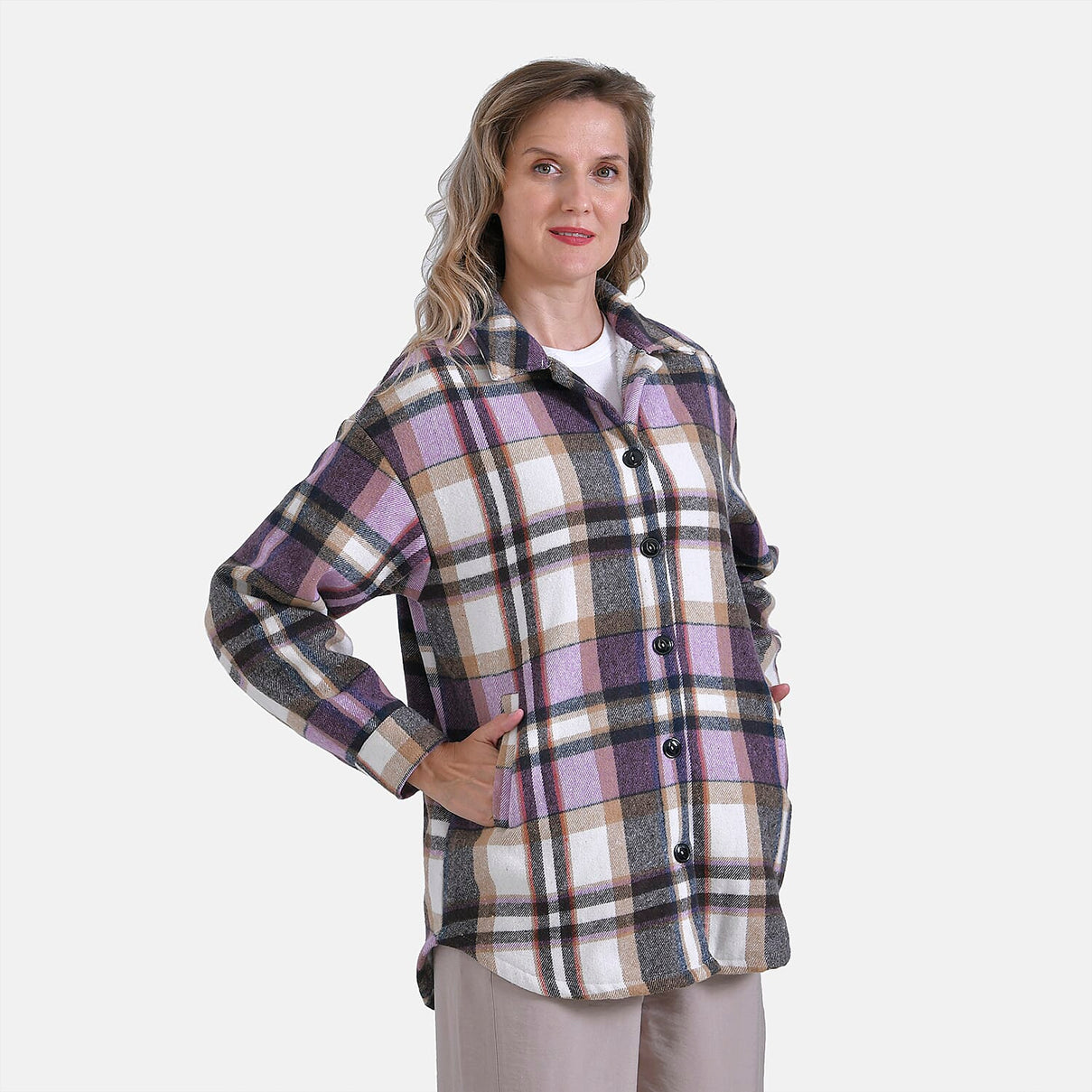 La Marey Check Fleece Shacket 7864877 9