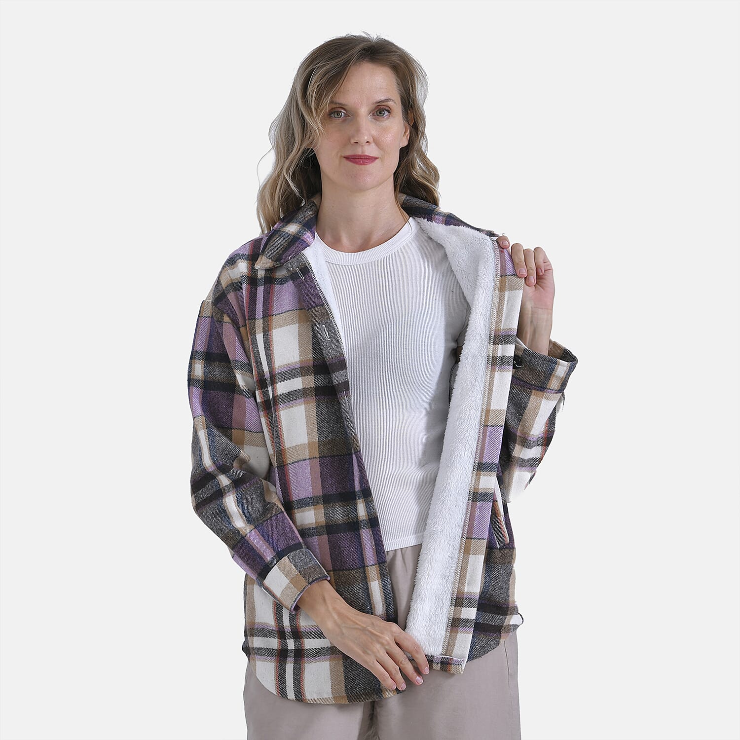 La Marey Check Fleece Shacket 7864877 11