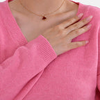 La Marey V-Neck Super Soft Jumper (Size L - 16  to 18) - Pink
