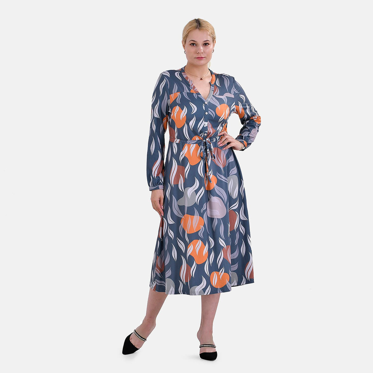 La Marey Jersey Tie-Waist Printed Midi Dress 7665968 0