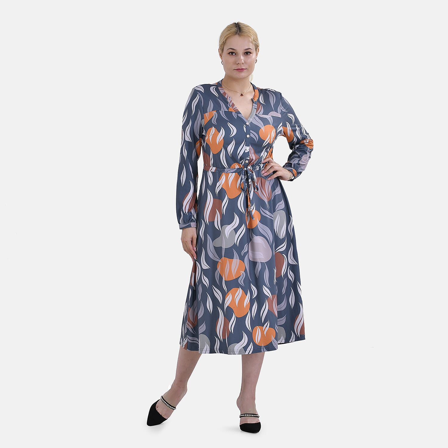 La Marey Jersey Tie-Waist Printed Midi Dress 7665968 0
