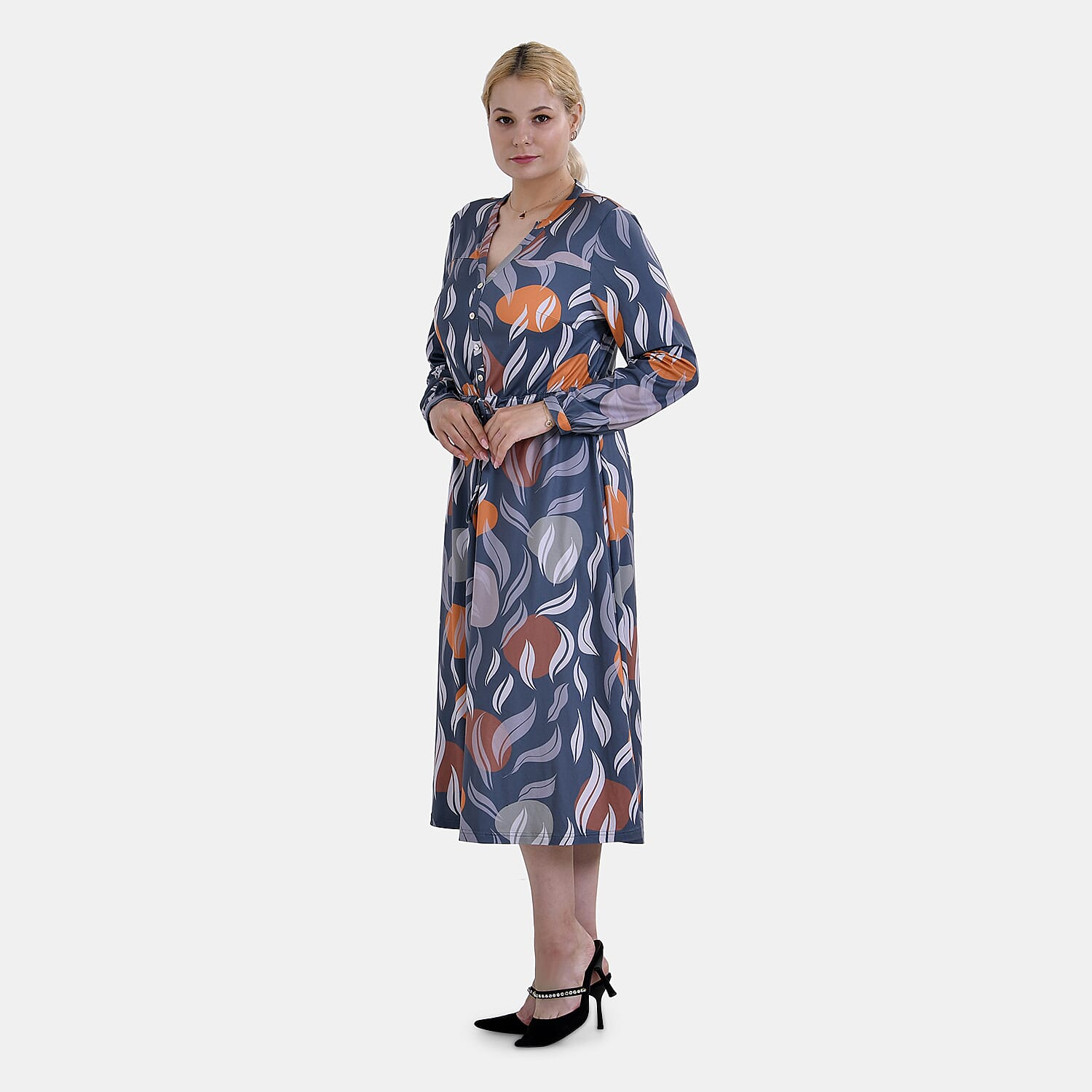 La Marey Jersey Tie-Waist Printed Midi Dress 7665968 3