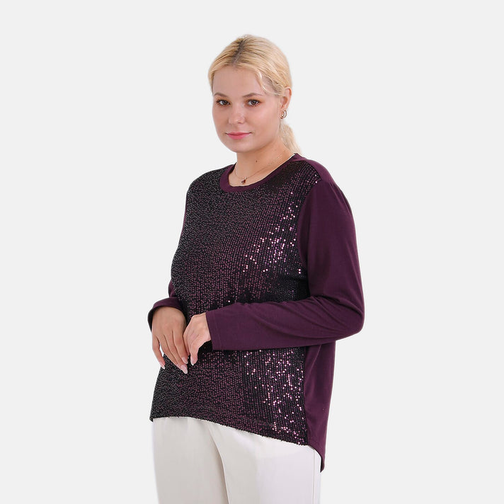 La Marey Sequin Top (Size M) - Purple 7848913 1