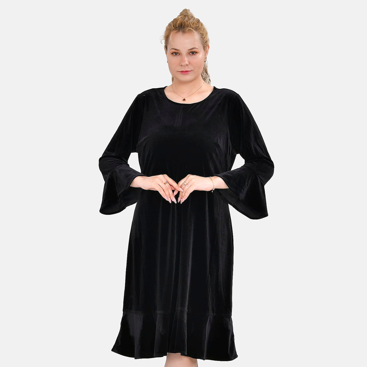 TAMSY Velvet Womens Midi Dress 7724743 3