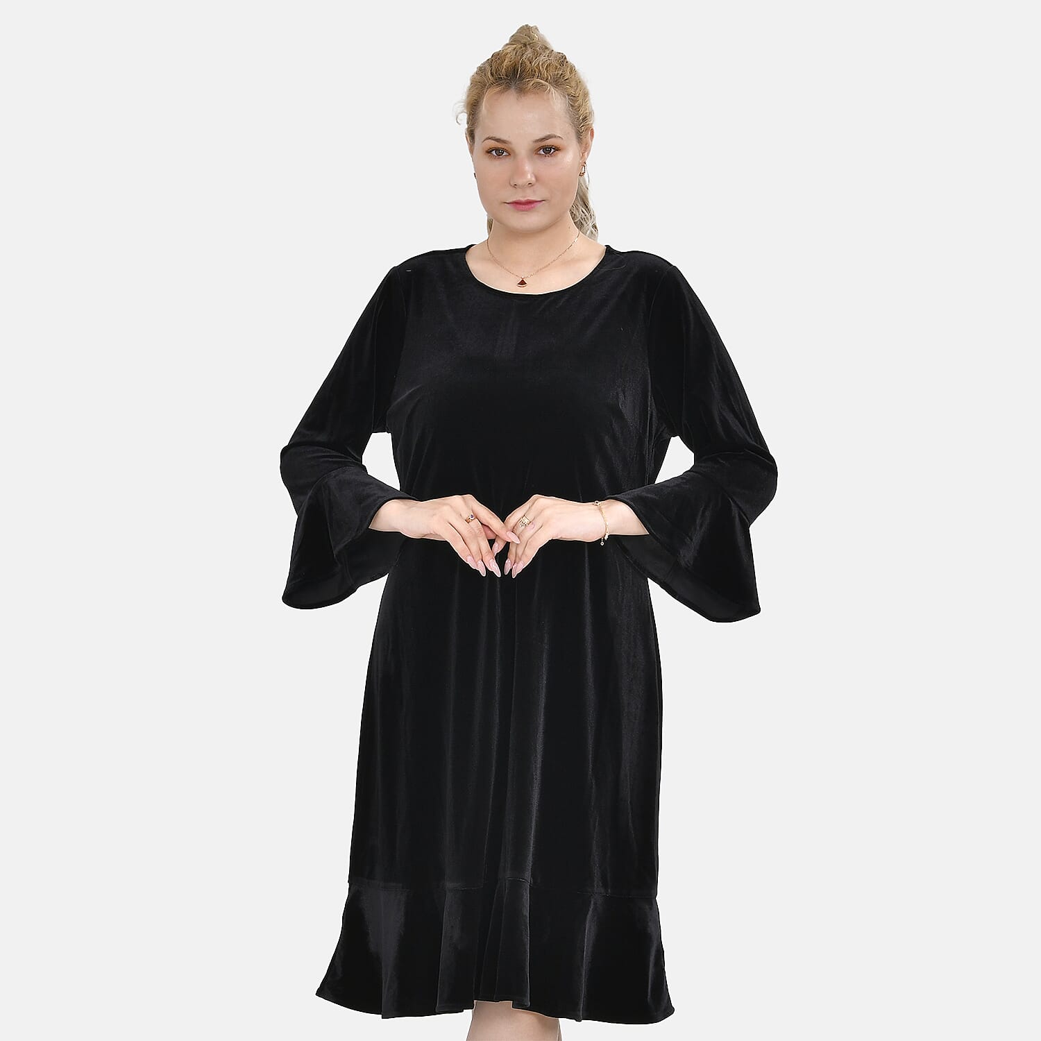 TAMSY Velvet Womens Midi Dress 7724743 3