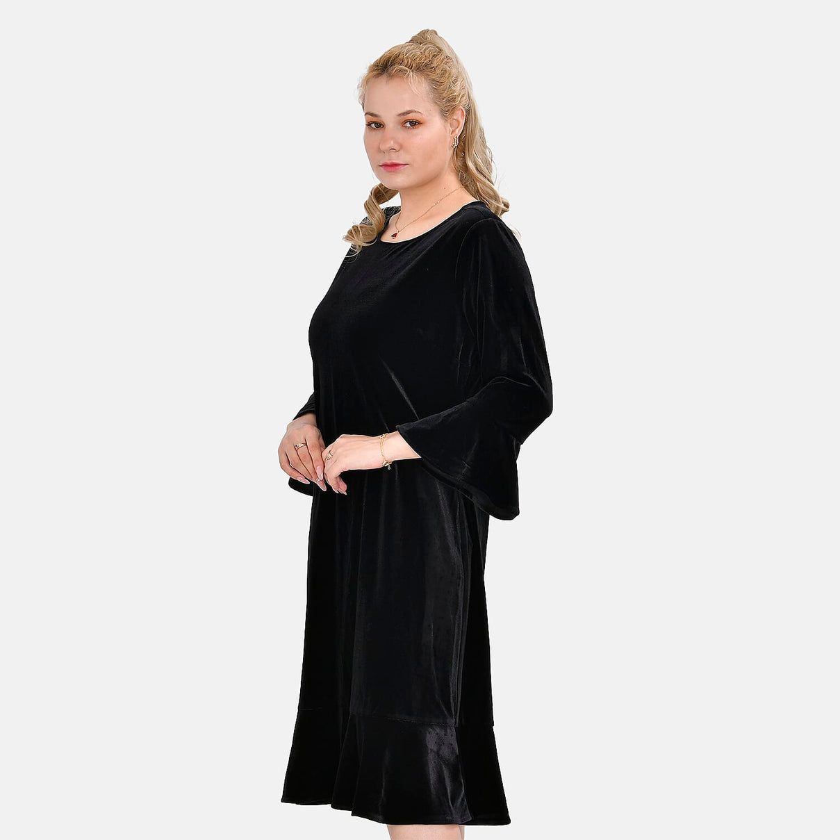 TAMSY Velvet Womens Midi Dress 7724743 4