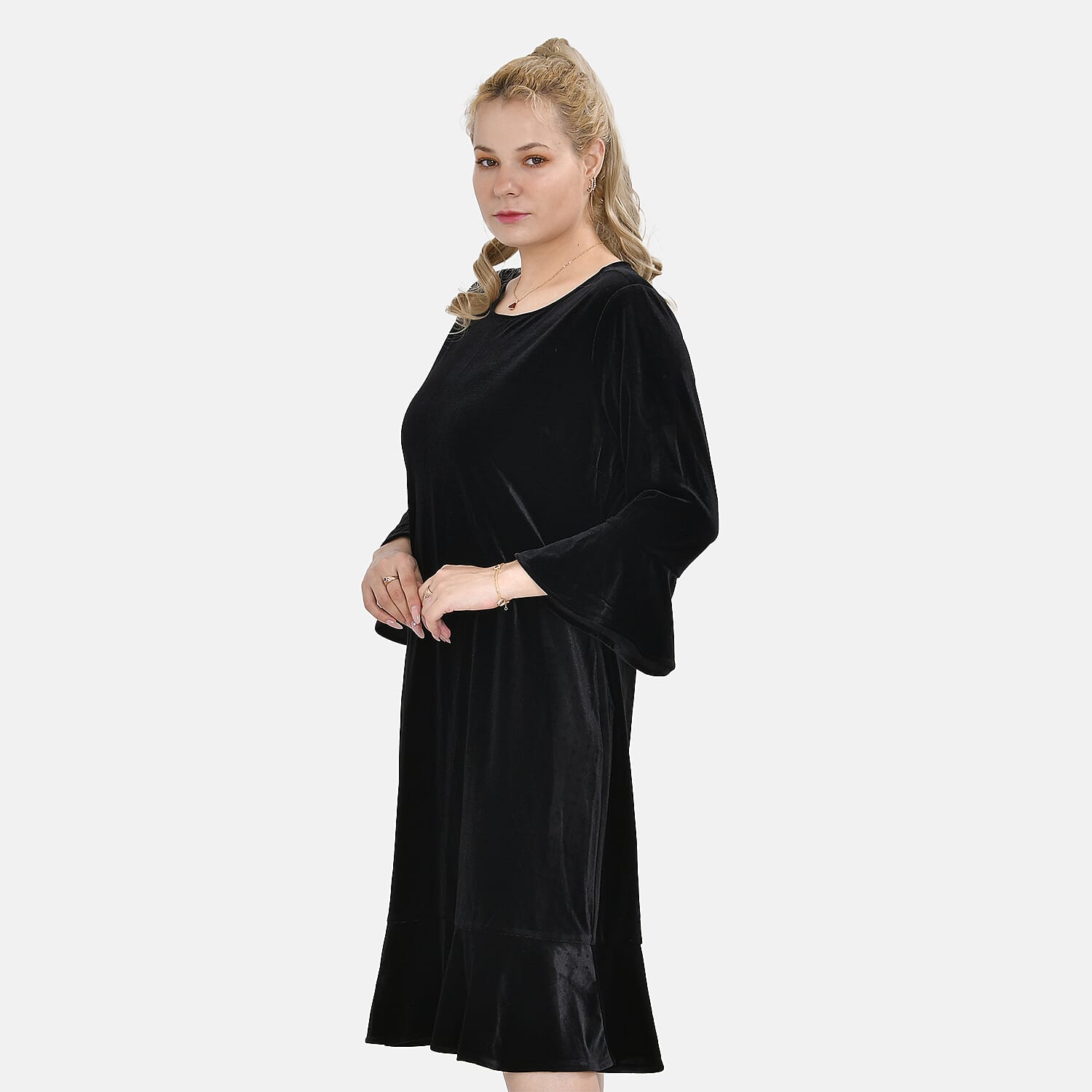 TAMSY Velvet Womens Midi Dress 7724743 4